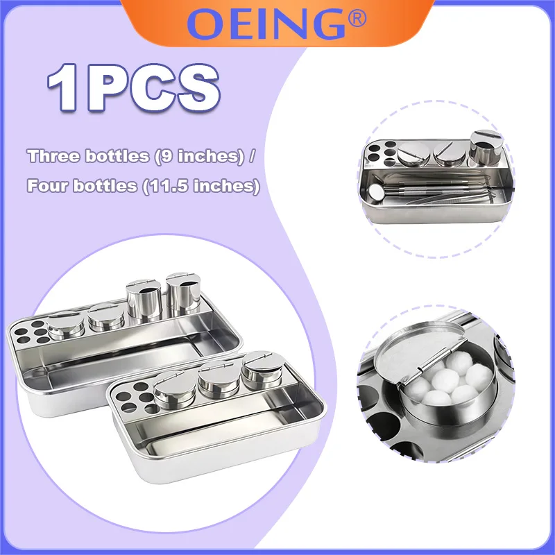 1Pcs Dental 304 Stainless Steel Sterilization Tray Oral Care Thickened Iodine-Resistant Dressing Tray Dental Instruments