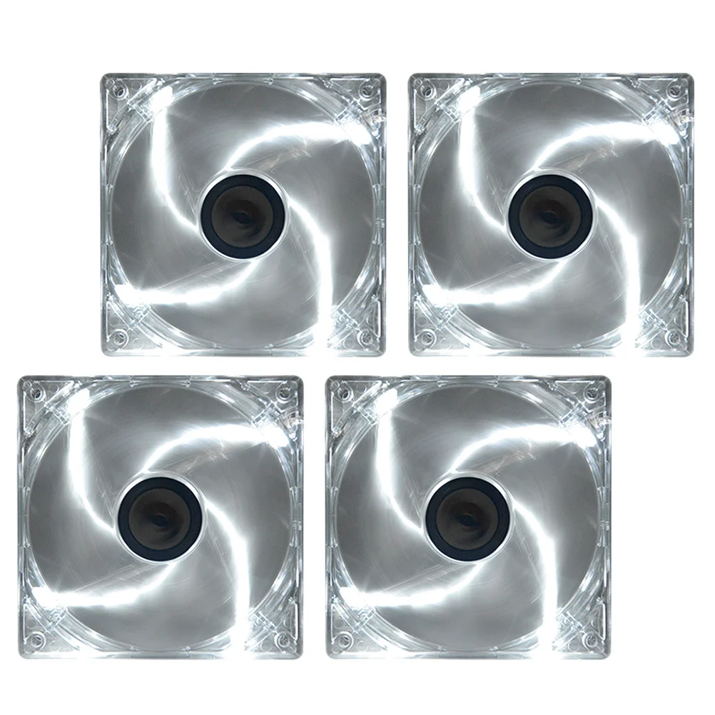 

4Pcs 80mm LED Computer Cooling Fan Colorful High Volume Low Noise Chassis Radiator Cooler Computer Cooling Fan