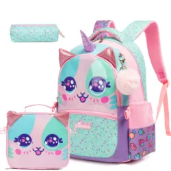 Meetbelify Kids Backpacks for Girls  with Lunch Box Backpack for Girls Elementary Preschool Kids Lunch Box for School