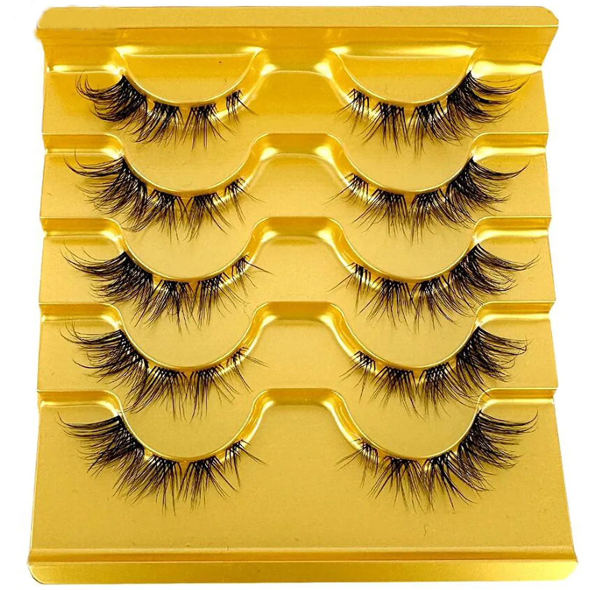 Segmented Lashes Manga Lashes 3D Clear Band Lashes Natural Look Wispy Mink Eyelashes Fluffy Cat Eye Lashes individual Eyelashes