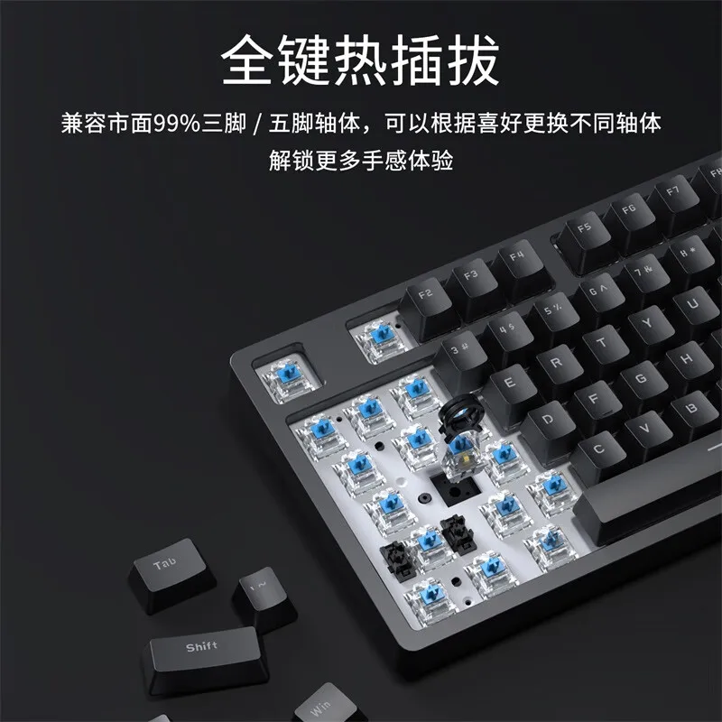 Black Jack-Clavier mécanique de jeu, AK515Pro, PBT, capuchons continent