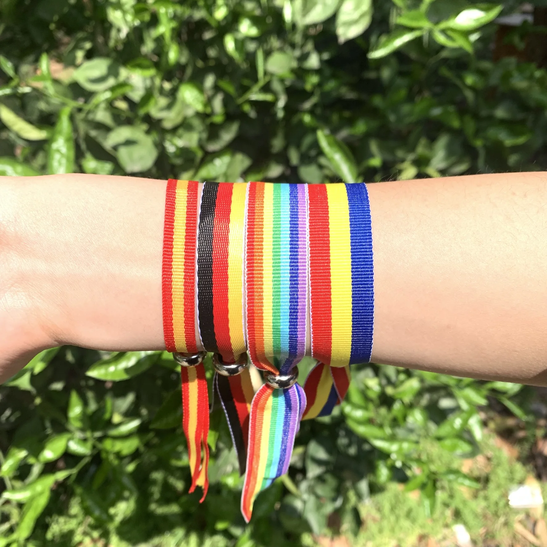 جديد قوس قزح بلدان العلم سوار دي لا جمهورية دي الشريط. سوار المصفقين ذو خيط نسيج قابل للتعديل الجمهوريين #2