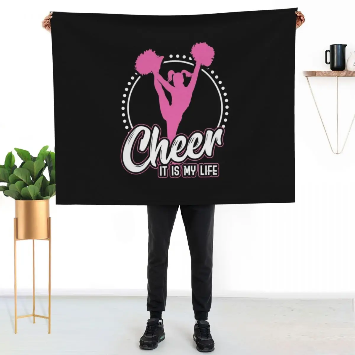 Cheerleader Cheerleading Gift Sport Hobby Throw Blanket Bed Thin Moving Soft Plaid Camping Luxury Brand Blankets