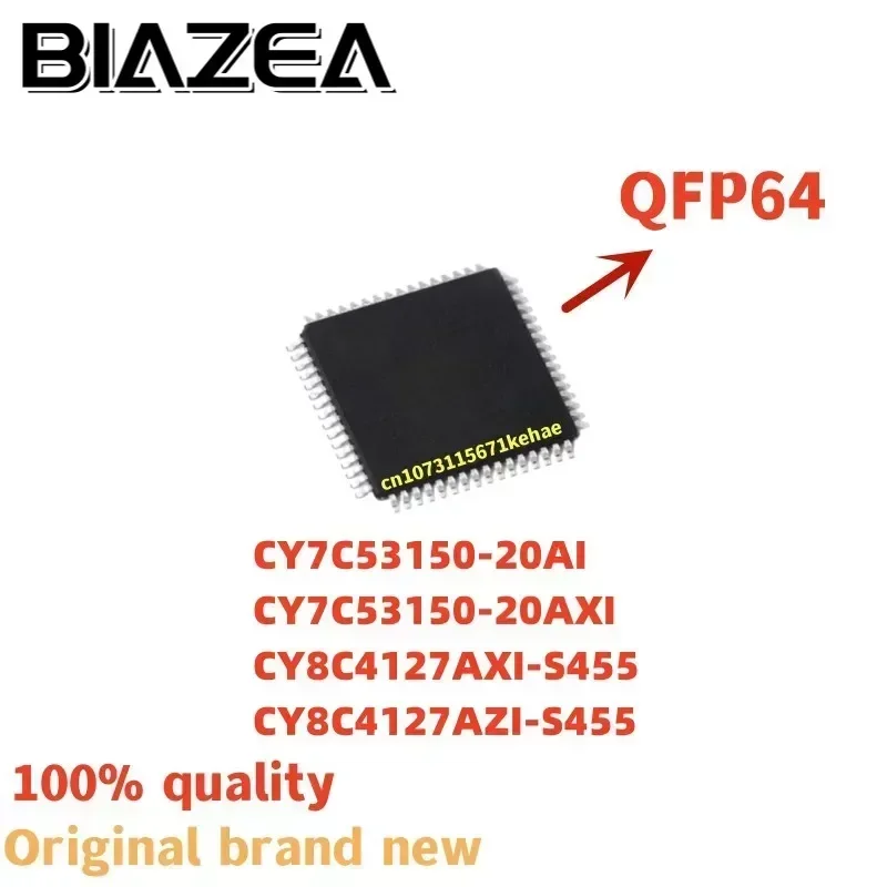 1 peça CY7C53150-20AI CY7C53150-20AXI CY8C4127AXI-S455 CY8C4127AZI-S455 QFP64 Chipset