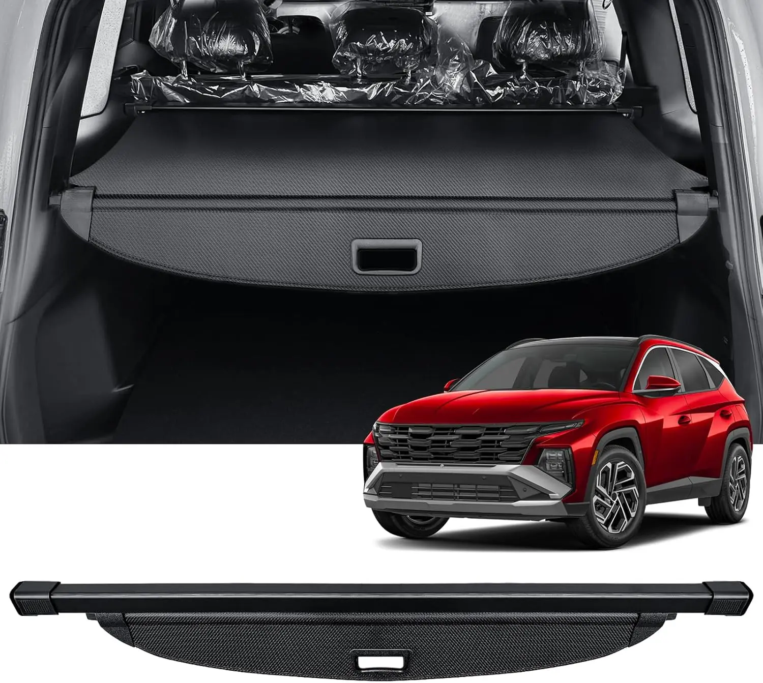 

Выдвижная шторка-багажник для Hyundai Tucson 2026-2022, защитная шторка для багажника из углеродного волокна