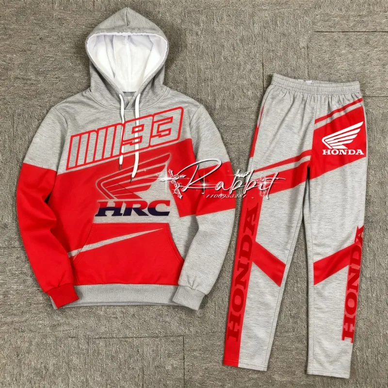 

2026 Best-selling New Honda Racing Team Fashion Cycling Set Retro Motorcycle Hoodie MOTO Downhill Motorcycle Set Two-piece Set