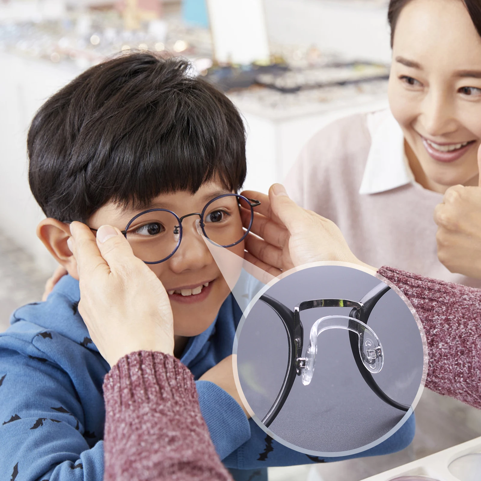 

5pcs Transparent U-shaped Nose Pads for Eyeglasses Comfortable Non-slip Replaceable Bridge Cushions Silicone Glasses Accessories