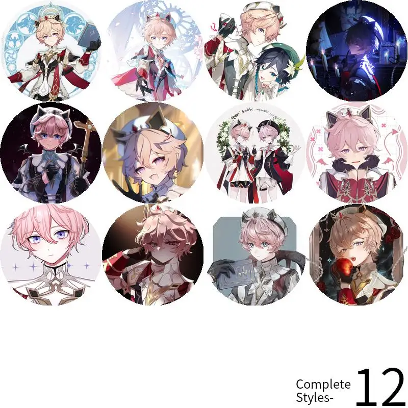 داليا جينشين تأثير لعبة أنيمي شخصية لينة زر شارة بروش مرساة الأجهزة الطرفية دبوس حلية قلادة هدية لصديق