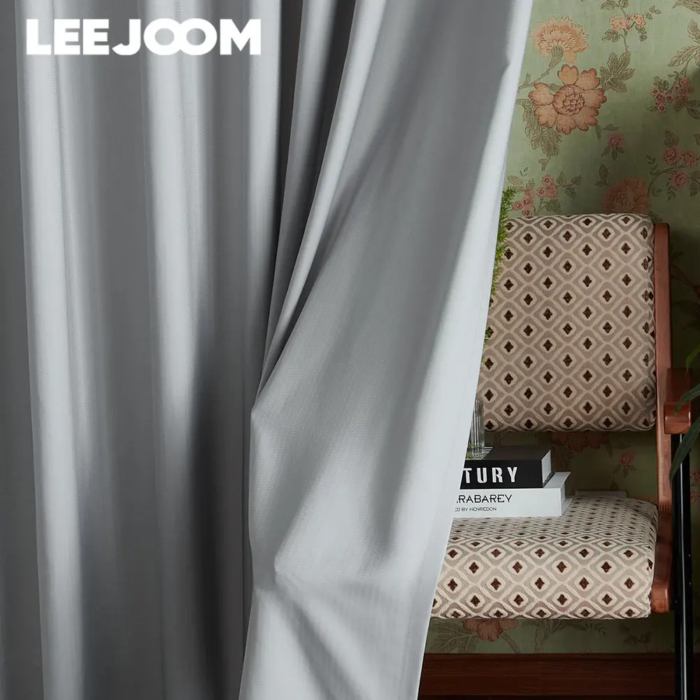 Leejoom Solid Color Jacquard Sheer Curtains Window Tulle Transparent Curtains Panels  for Living Room Bedroom 1PC