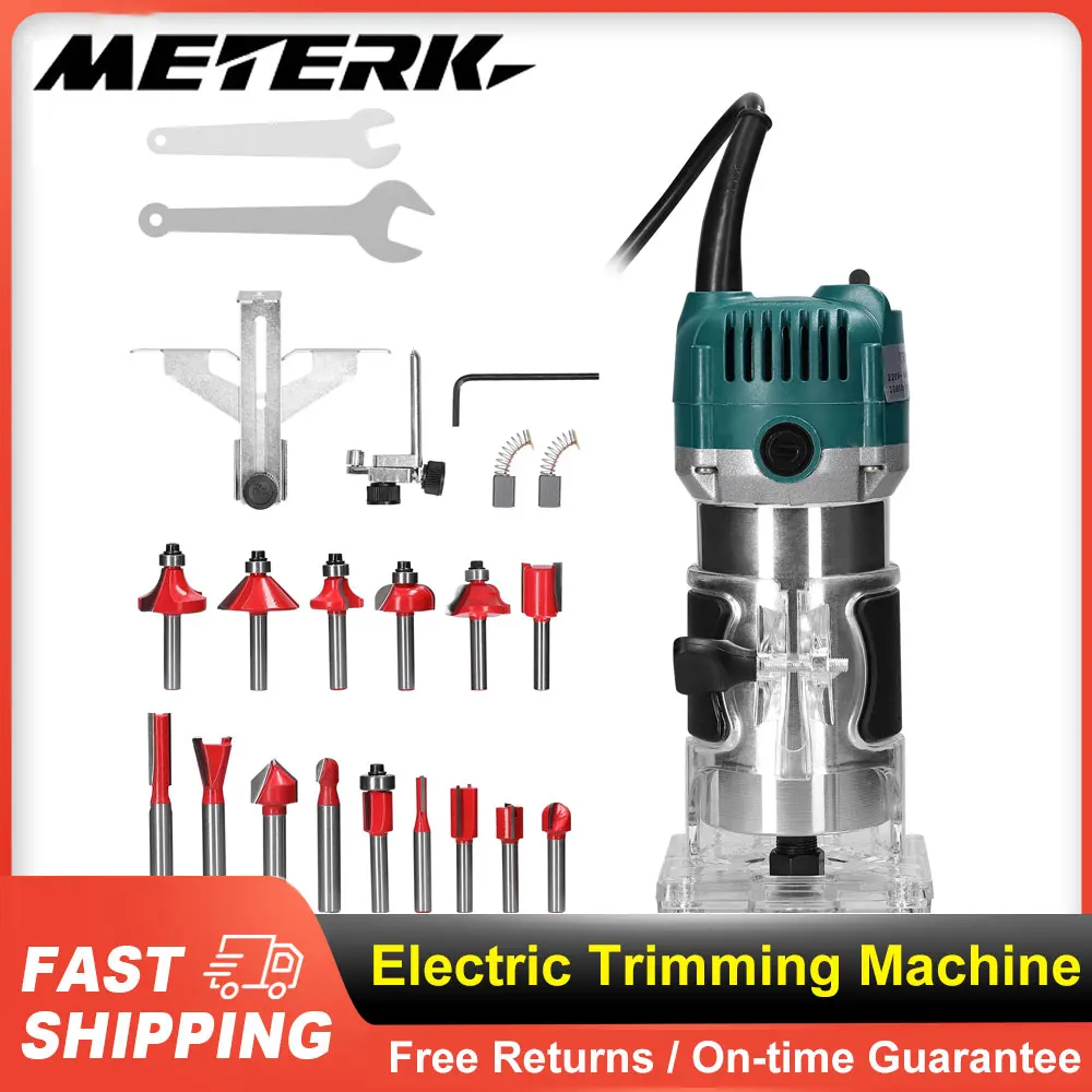 전기 트리머 다기능 목재 밀링 트리밍 조각 슬롯 머신, 다목적 목공 라우터 전동 공구 