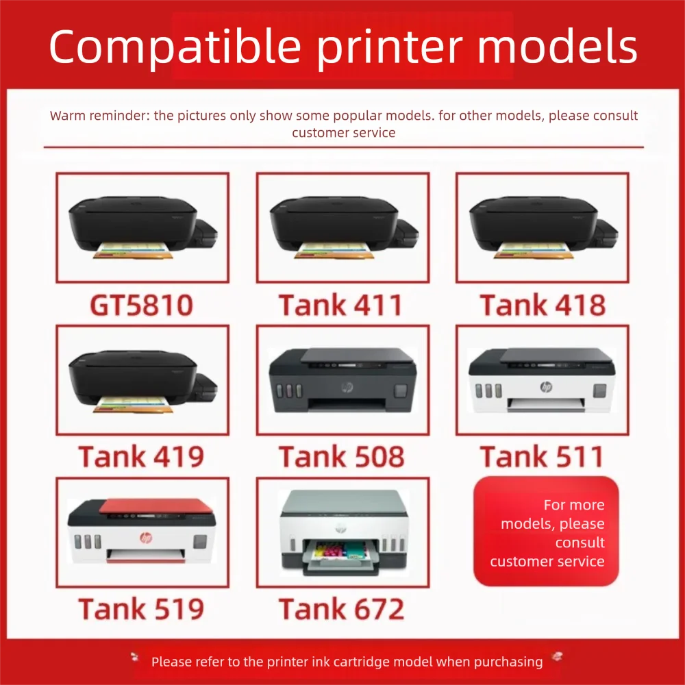 Compatible GT52 GT51 MOH50A MOH51A Print Head For HP 5810 5820 GT5810 GT5820 Ink Tank 310 315 318 319 410 415 418 419 Printhead view 5