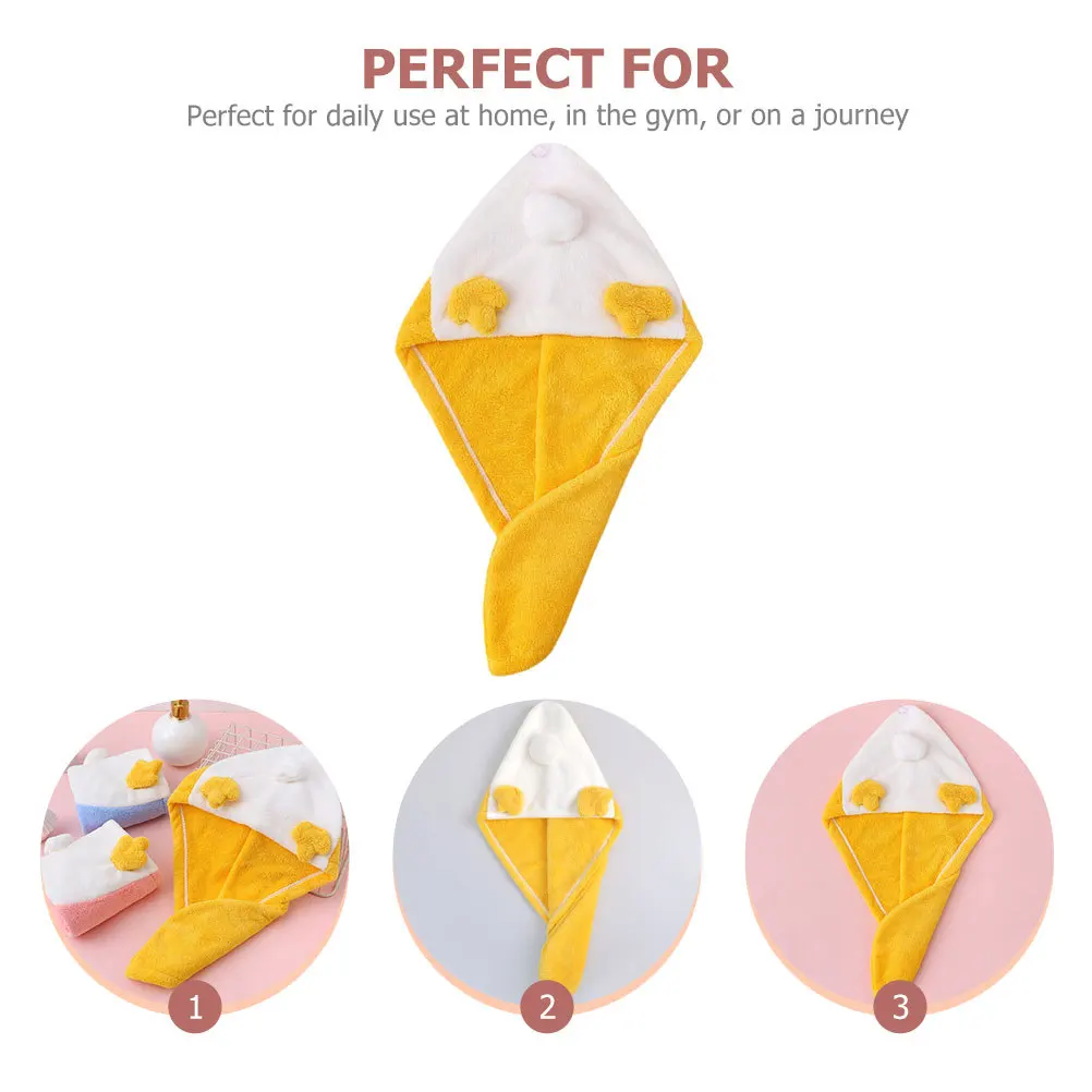 منشفة لف الشعر من الصوف المرجاني للنساء، قبعة استحمام ماصة للماء سريعة الجفاف للاستحمام والمنتجعات الصحية والمنزل وصالة الألعاب الرياضية والسفر #6