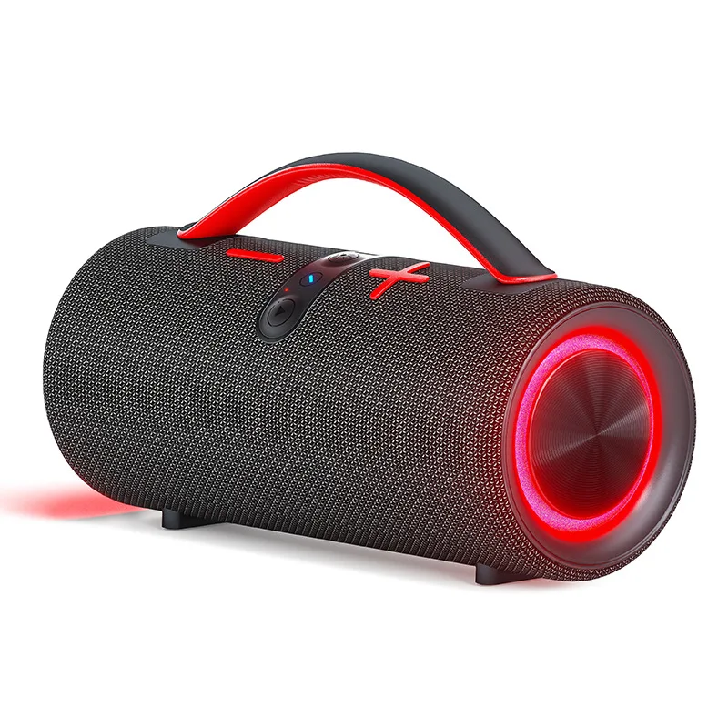 

Outdoor Waterproof Portable Speaker HiFi Heavy Two Bass Horn Party Wireless Soundbar Noise Cancelling Mic BT 5.3 With RGB Effect