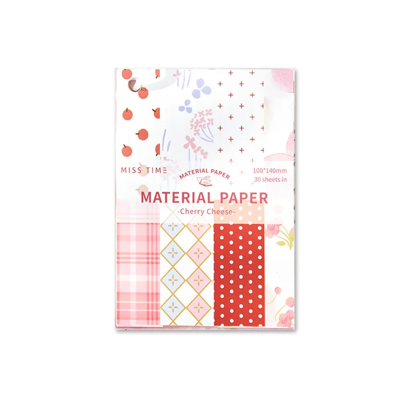 30 pçs/lote Memo Pads Material Papel Creme Saquinho Diário Scrapbooking papel Cartão Fundo Decoração Papel