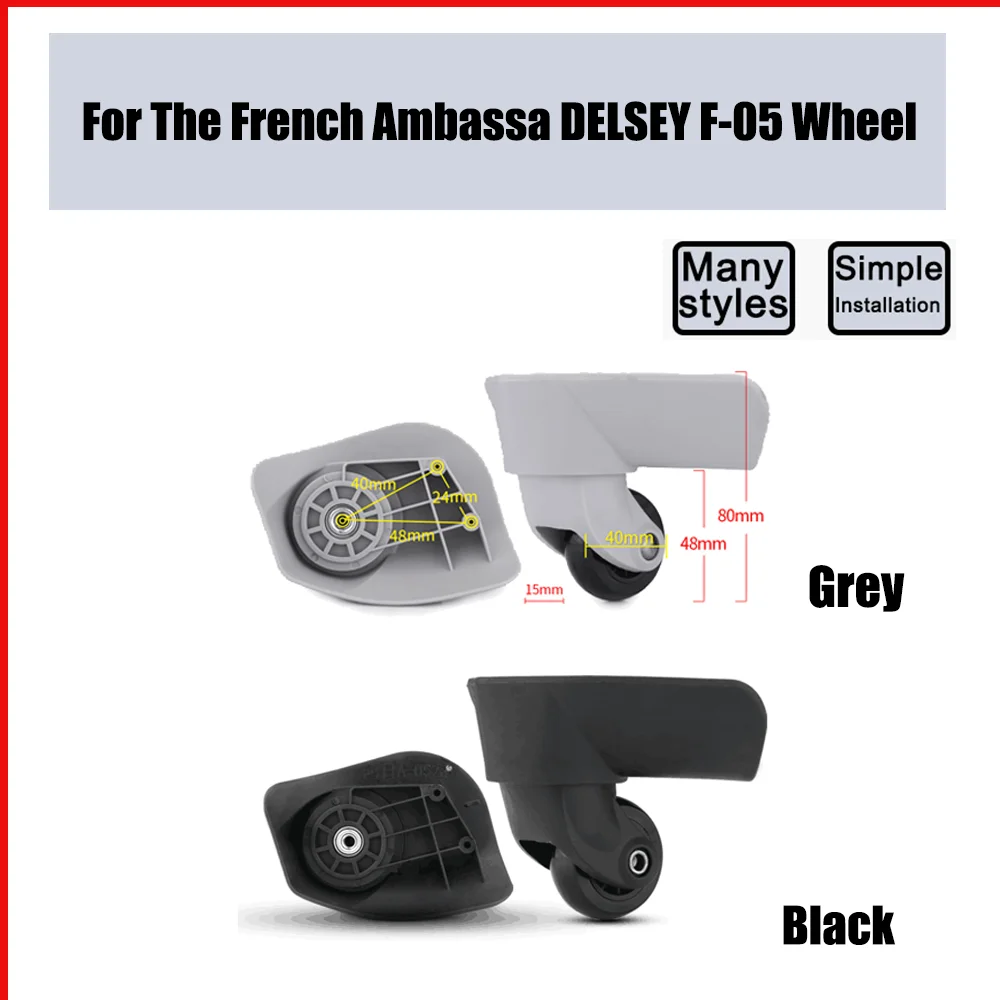 

For The French Ambassa DELSEY F-05 Trolley Case Wheel Pulley Sliding Casters Universal Wheel Luggage Wheel Silent Smooth