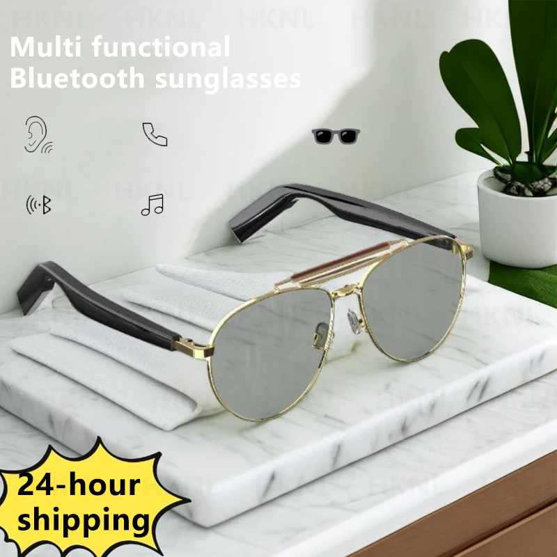 New Lens Upgrade Smart Glasses Bluetooth Call Game Audio Glasse Tws Headphones Sunglasses Anti-Blue Light Suitable Music Eyewear