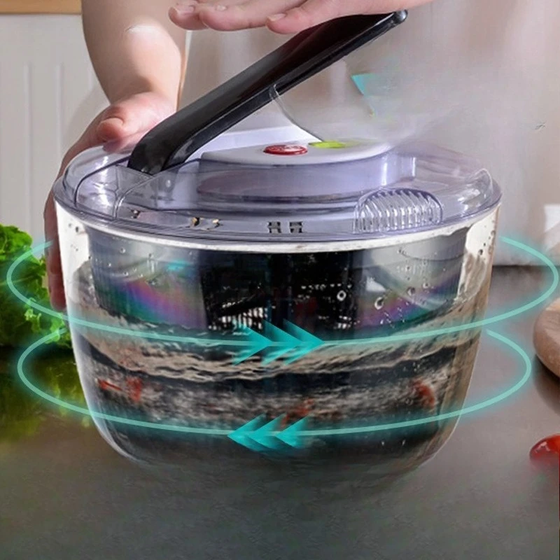 Press-type salad drying and throwing machine, washing basin dehydration, household coffee table fruit plate artifact