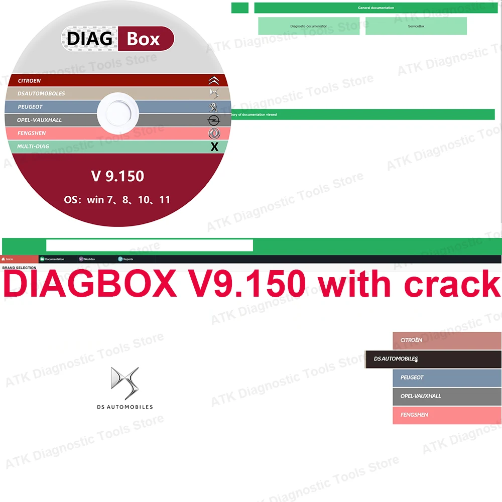 

NEWEST Diagbox version Diagbox V9.150 with Crack Lexia3 PP2000 OBD2 Scanner For Peogeot original installation Diagnostic tool