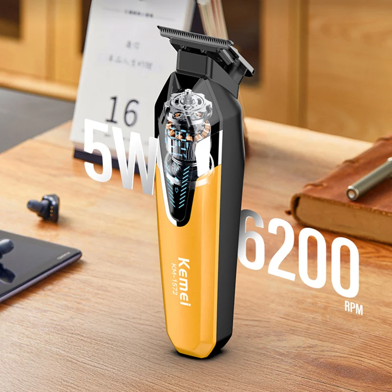 Kemei KM-1572 Tagliacapelli elettrico da uomo Ricaricabile senza fili Macchina per tagliare i capelli Barba Trimmer di buona qualità Regalo del fidanzato