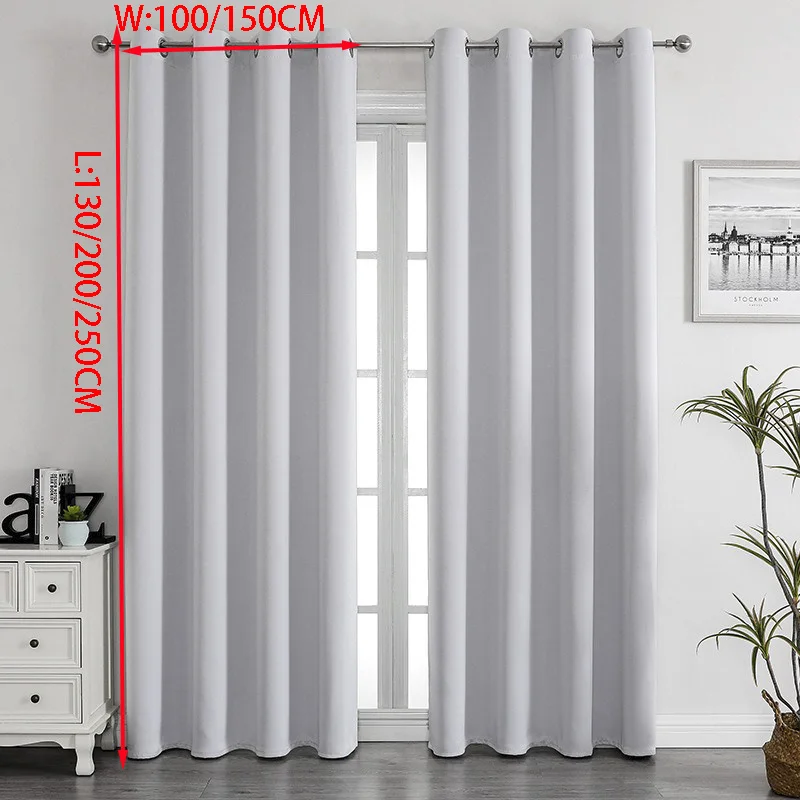 One Pane Light-Blocking Solid Color Curtain with Grommets for Decorating Living Rooms Offices Bedrooms Room Decoration Curtain view 6