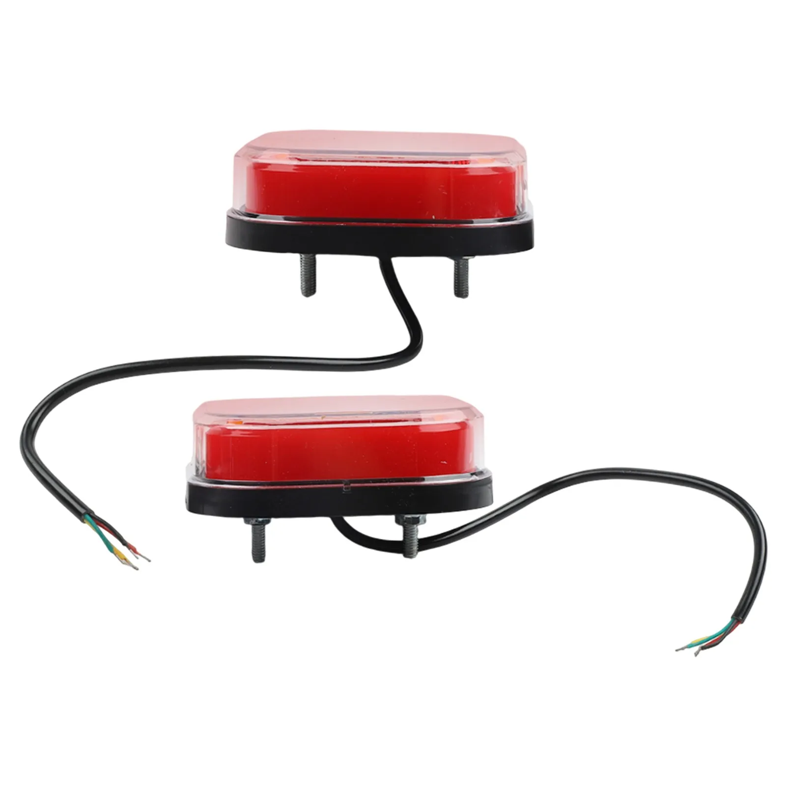 Square LED Trailer Taillight for 12/24V Vehicles 28 LEDs Waterproof IP67 Suitable for Trucks Trailers and Buses
