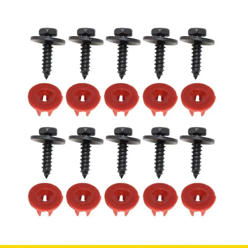 SZCH 20Pcs Plastic Clips & Screws Strong Automotive Fastener Vehicle Undertray Fastening System Suitable for Vehicle