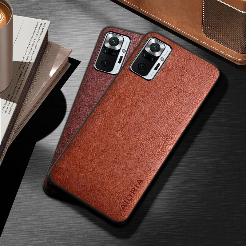 

Case for Xiaomi Redmi Note 10 Pro Max 10S 4G 5G luxury Vintage Leather phone cover for redmi note 10 pro case funda coque