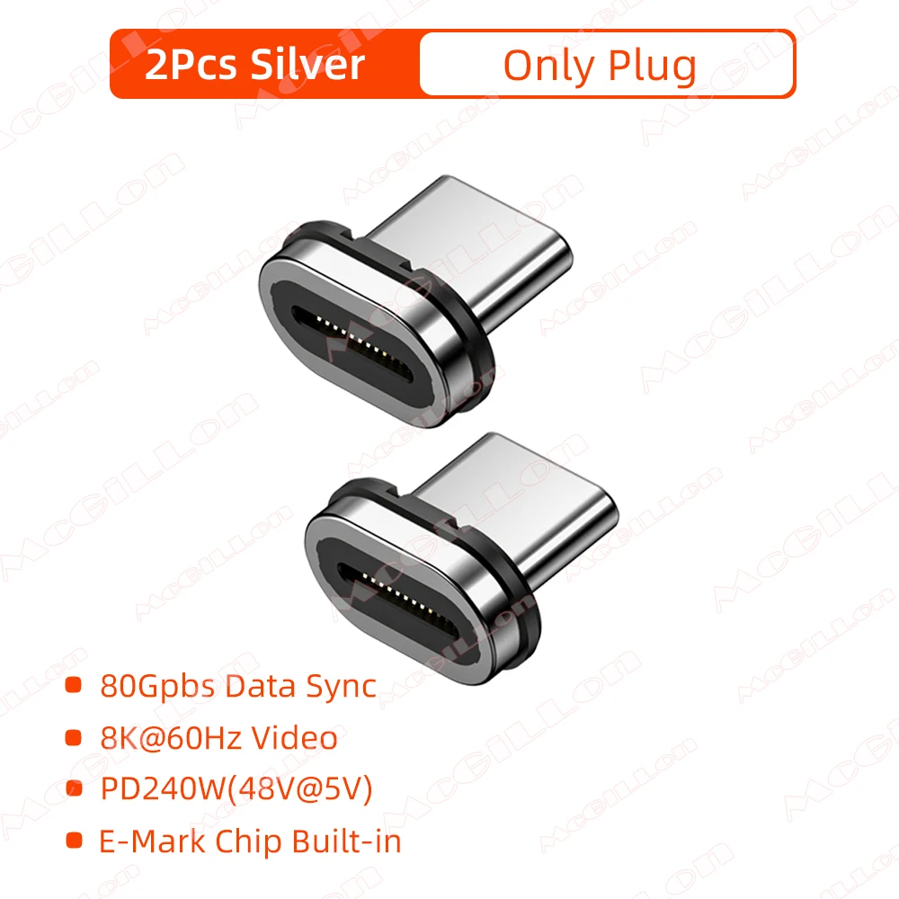 240W USB4.0 80Gbps Thunderbolt5 Magnetisches Typ-C OTG USB C zu USB-C Schnelllade-Magnetkonverterkabel 8K@60Hz USB Typ C-Adapter