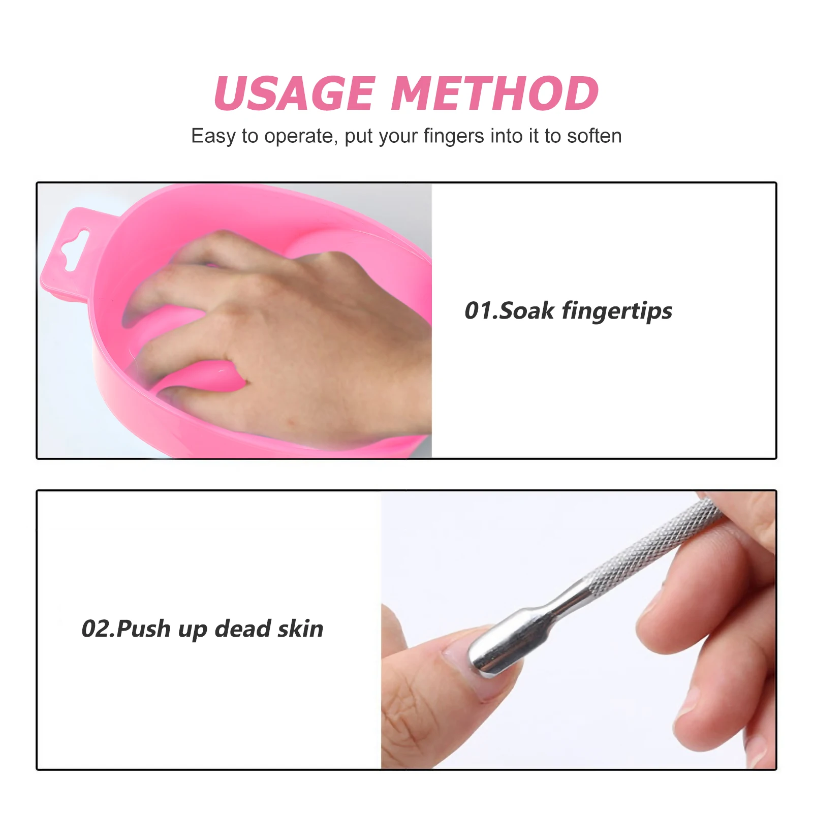 

2Pcs Nail Soaking Bowl Plastic Manicure H Soak Double Layer Removal Tools DIY Home Salon Professional Nail Art PP