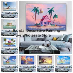 Bandai Classic Anime Dragon Ball Goku Poster Kame House Canvas Painting Wall Art Child Room Decor Christmas Kids Gift HD Picture