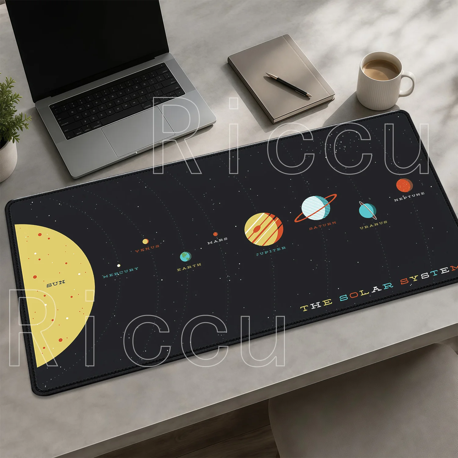 HD Printing New Universe Space Solar System Mouse Pad XXL Anime Cartoon Mousepad Gaming Office Keyboard Non-slip Base Desk Mat
