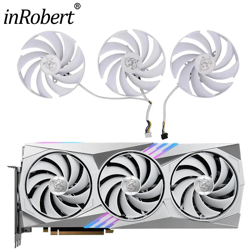 

95mm PLD10020B12H Video Card Cooling fan For MSI GeForce RTX 4070 Ti GAMING TRIO WHITE 12G Graphics Card Cooling Fan