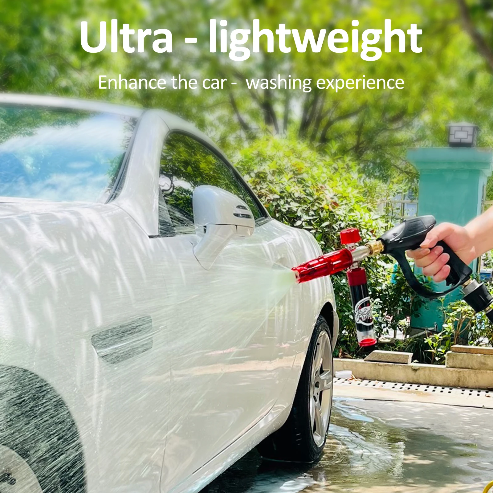 

Мыльная пушка с регулируемой насадкой, магнитная всасывающая пенная пушка с отрицательным давлением Pro, с быстрым разъемом 1/4 дюйма