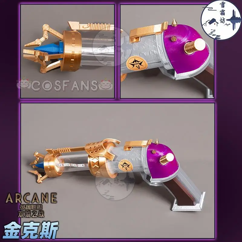 Arcane Jinx Cosplay Pistol Prop Anime Game LOL Season 2 Costume Accessories Outfits Fantasia Halloween Party Suit Gun Props