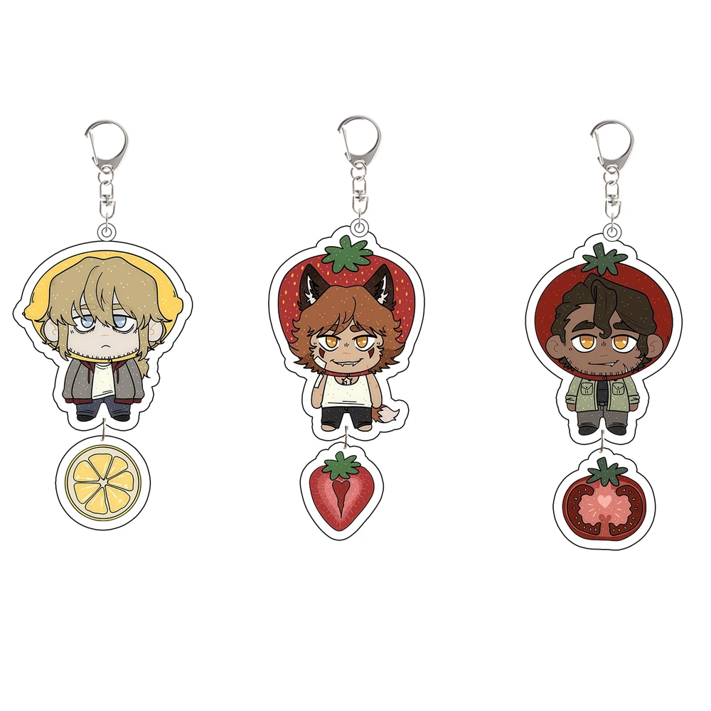 Game Peripheral YKMET Ren Fox Boy Lawrence Series Acrylic KeyChain Custom Cartoons Creativity Backpack Pendant Festival Gift