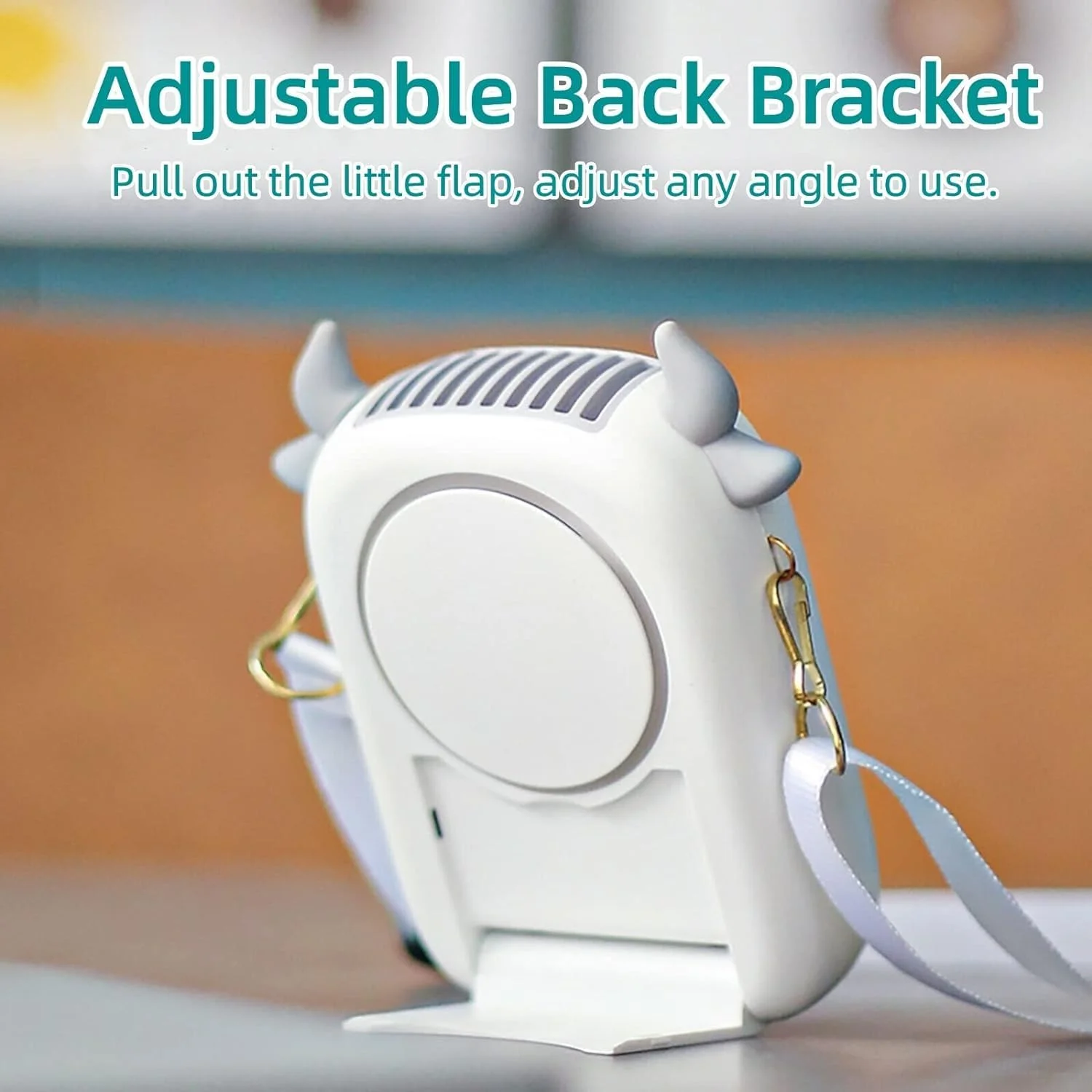 

Мини-подвесной шейный вентилятор, безлопастной вентилятор, портативный USB перезаряжаемый ремешок с регулируемой длиной, подарок для женщин и детей