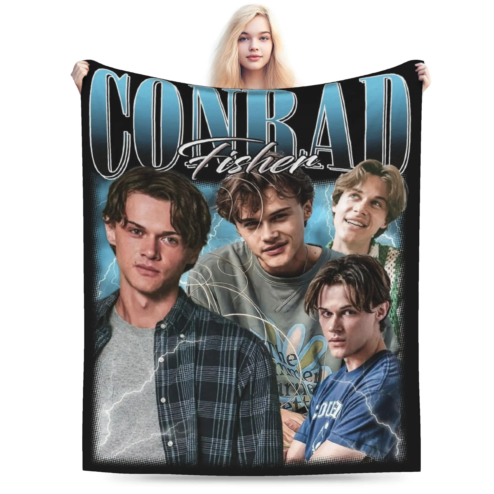 Conrad Fisher Bootleg Film Blankets  Camping Flannel Throw Blanket For Living Room Warm Soft Custom DIY Quality Bedspread