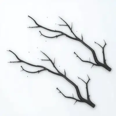 

2pcs Artificial Antler Branches Lifelike Fake Tree Branch Decor For Halloween Christmas Diy Craft Home Decoration Dried Twig