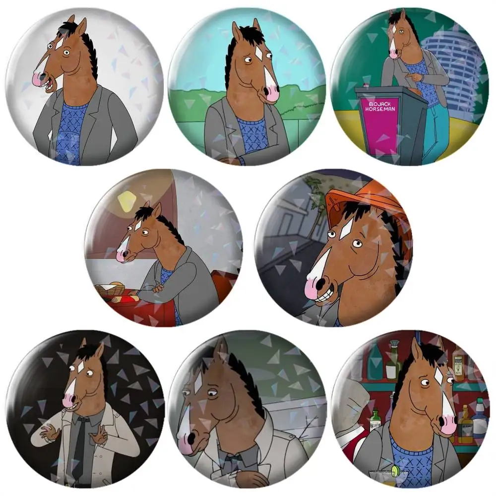 lassic Cartoon BoJack Horsemans Brooch Vintage Alloy Brooch Pins, Antique Style Decorative Badges for DIY Craft & Daily Ornament