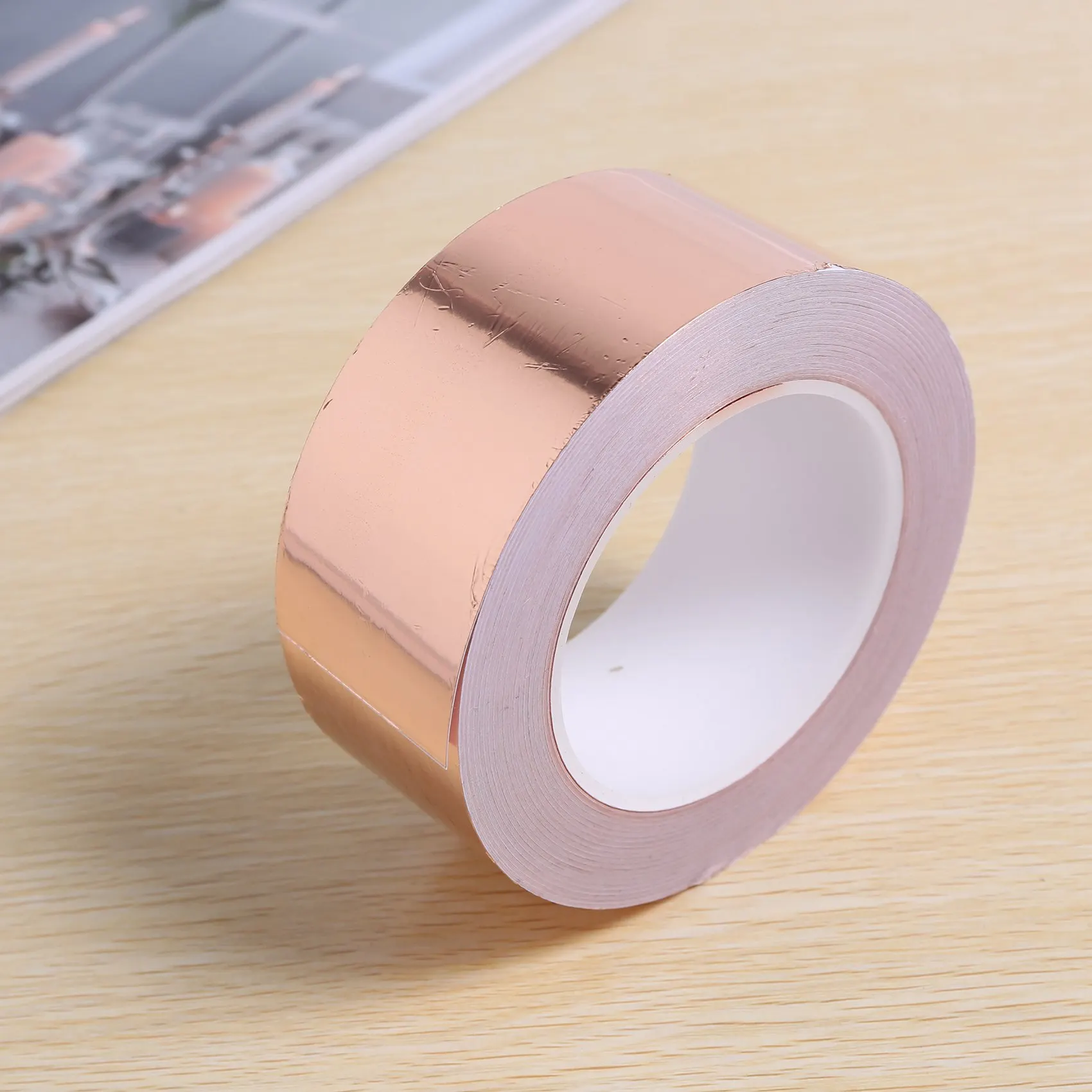 

Лента из медной фольги HLES 50 мм x 30 м для защиты от электромагнитных помех, проводящий клей для ремонта электрооборудования, барьерная лента для гитары