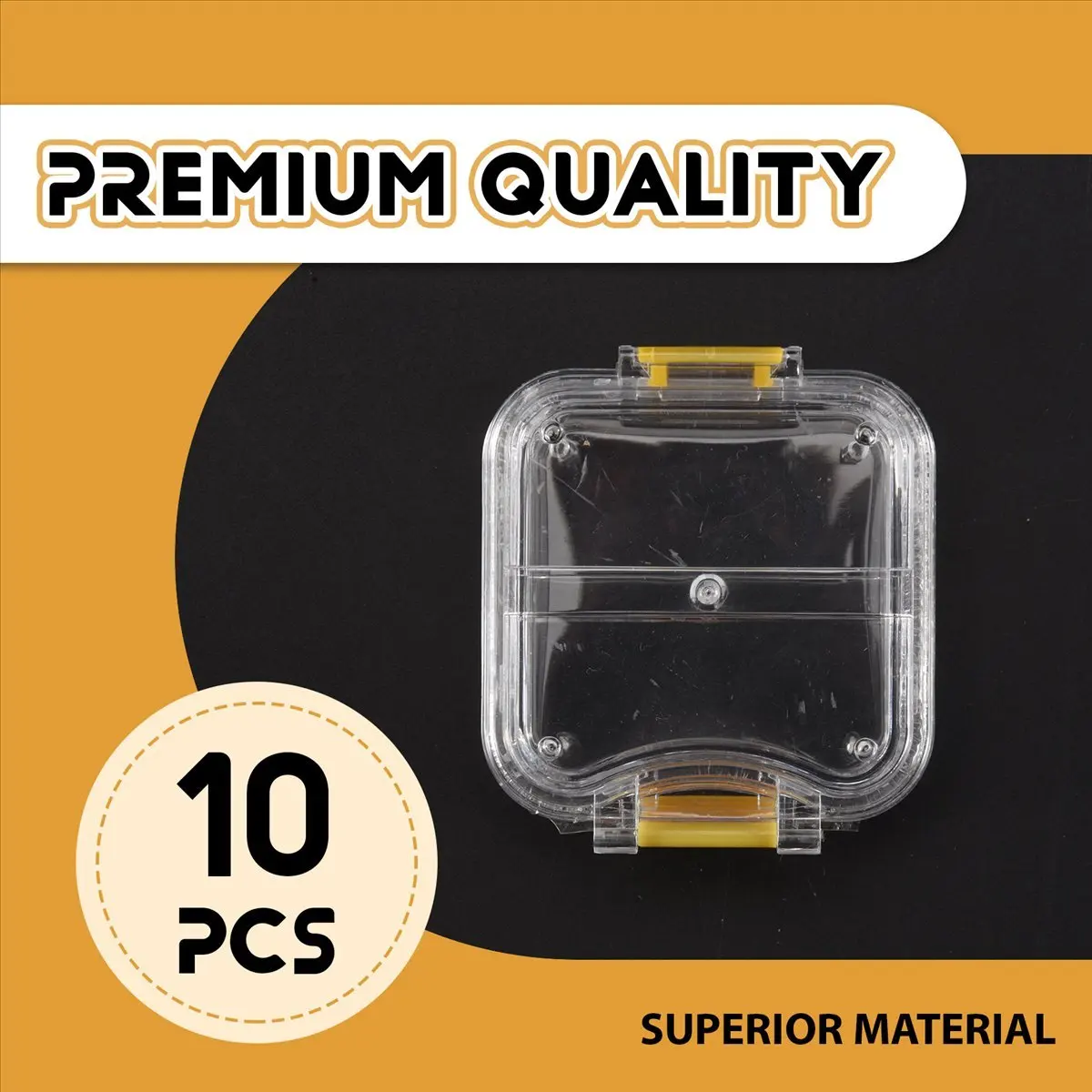 [SURPRISE]10Pcs Plastic Denture Tooth Box with Film High Quality Denture Storage Box Dental Implant Membrane Tooth Box