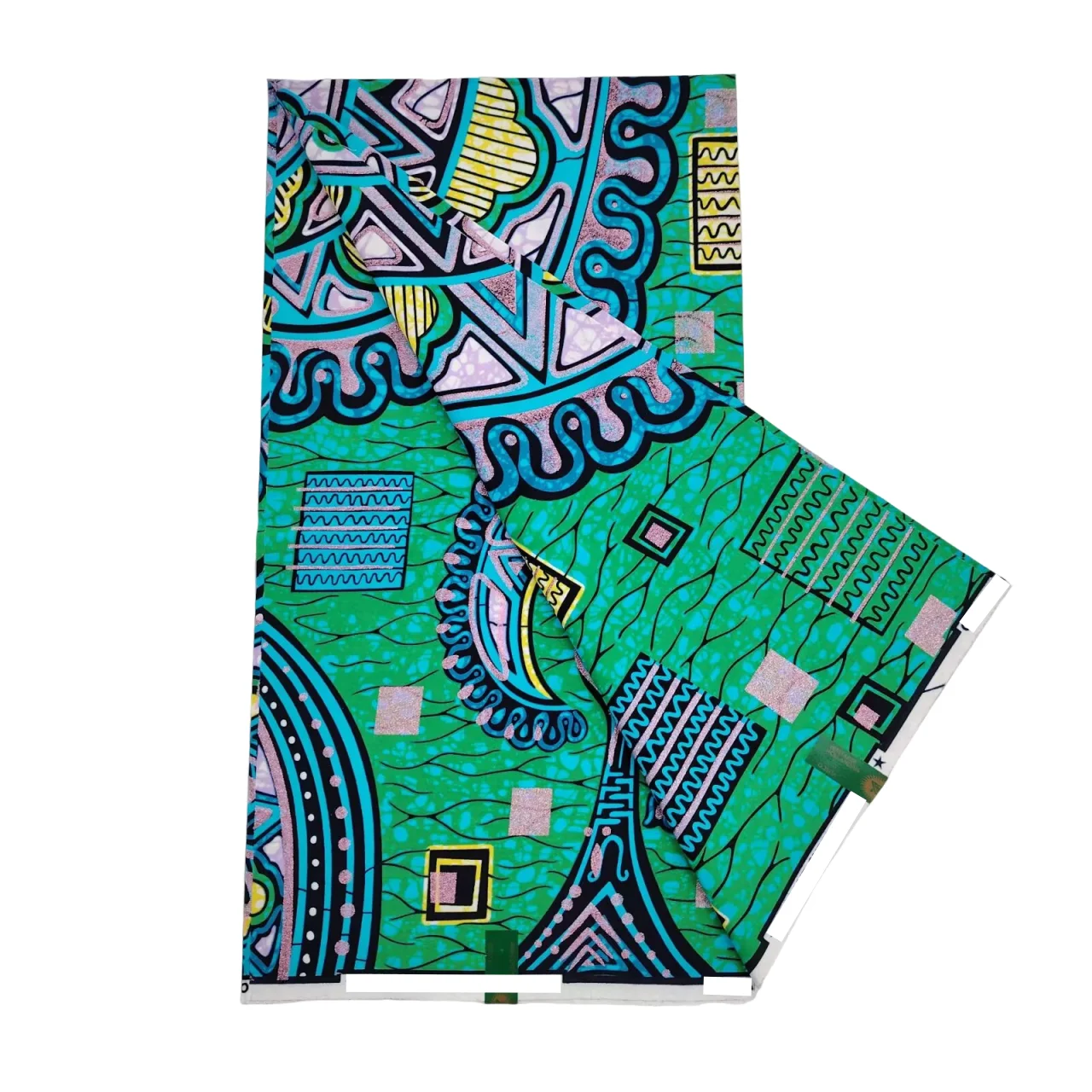 

Новая африканская ткань с восковым принтом, Анкара, кухня, Pagne, бедра, батик, оптовая продажа, золотой блеск, 100% хлопковый материал для шитья, 6 лет