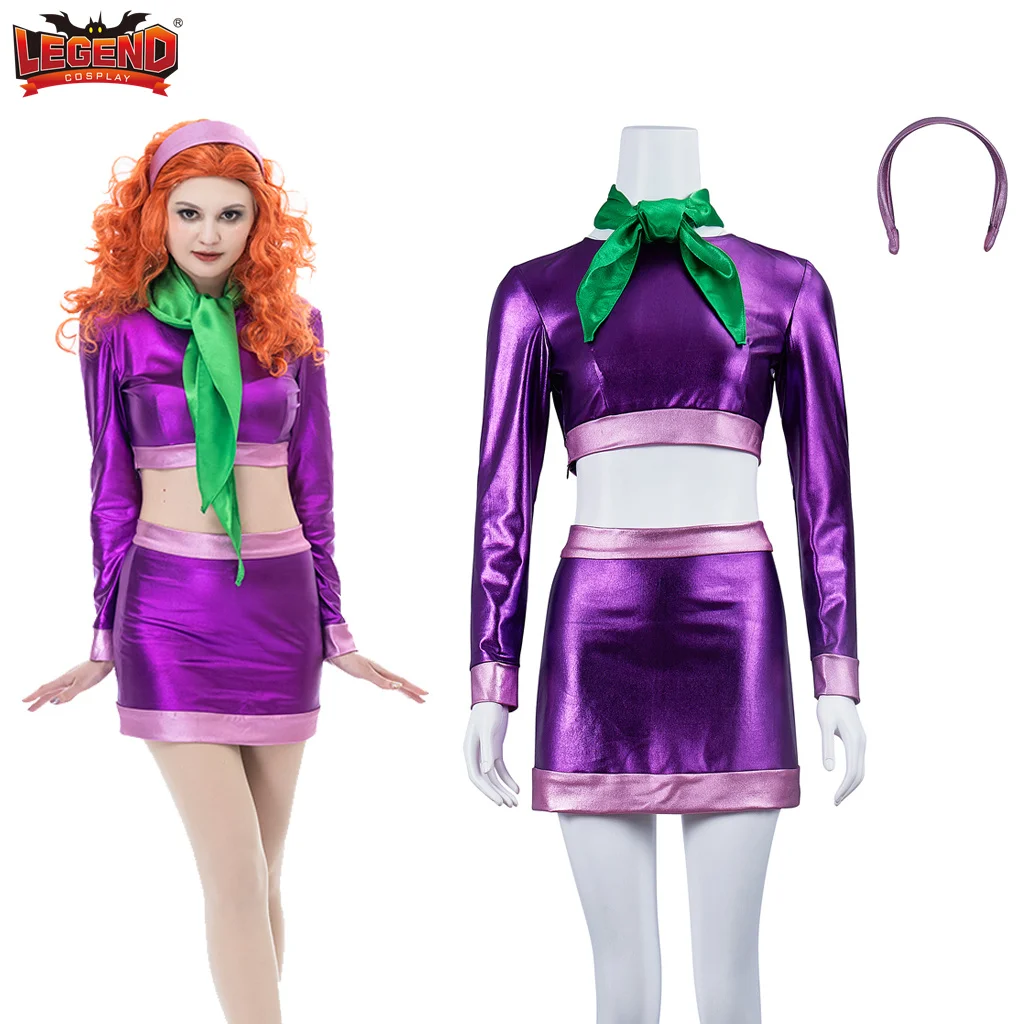 أزياء دافني التأثيرية من أنيمي سكو دوج دافني الأرجواني القصير المحاصيل الأعلى تنورة صغيرة مجموعة كاملة أزياء المشجع النسائية في الأوراق المالية #2