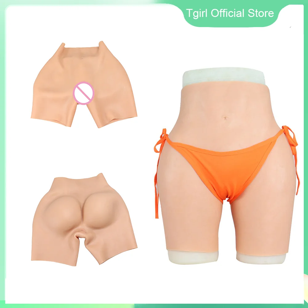 Tgirl Realistic Silicone Vagina Pant Artificial Fake Vagina Pant Pussy Pants Enhancer Hip For Crossdresser Transgender