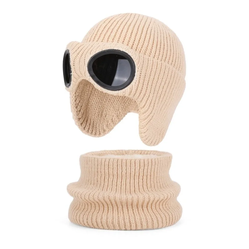 conjunto-de-2-pecas-gorro-e-cachecol-de-inverno-moderno-para-esqui-com-forro-quente-Oculos-e-protecao-de-orelhas-acolchoada-e-macia