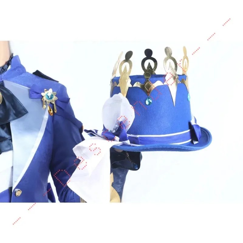 Focalors Cosplay Furina Costume Abbigliamento nero quotidiano Parrucca uniforme di carnevale Festa di Halloween Gioco di ruolo Gioco in maschera Dio dell'acqua