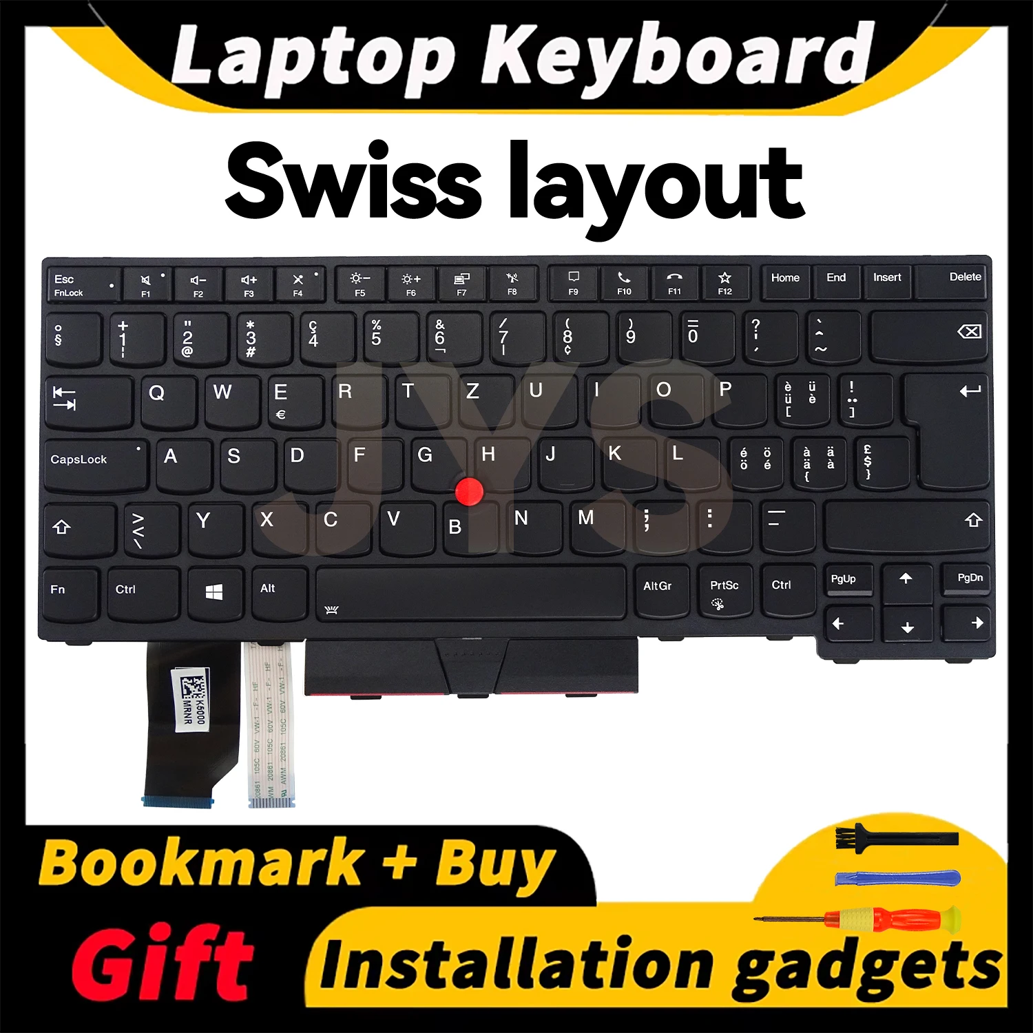 

For Lenovo ThinkPad L14 Gen1/L14 Gen2 laptops replacement keyboard with backlit Swiss layout 5N20W67782 5N20W67818 5N20W67854