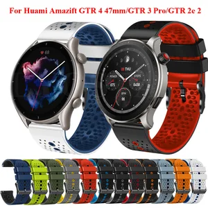 Ремешок для наручных часов Huami Amazfit GTR 4 GTR4, силиконовый браслет для смарт-часов Amazfit GTR 3 Pro/2/2e/47 мм/GTR mini, 22 мм