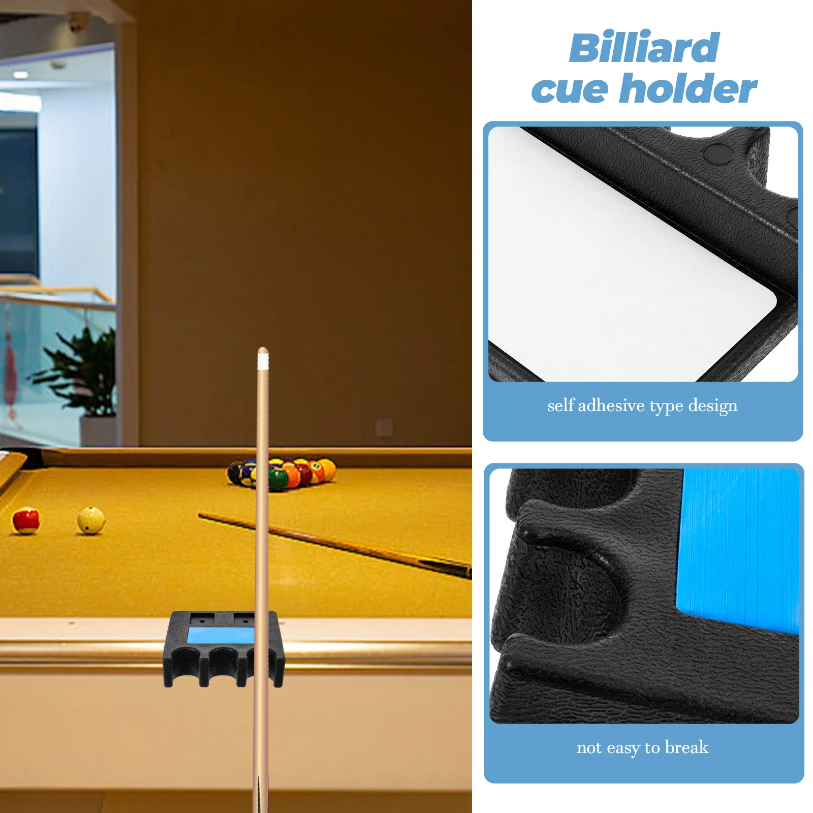 

Billiard Rack Pool Cues Holder Billiards Stick Self-adhesive Queue Plastic Floor Stand