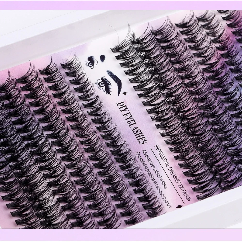 Thick European and American style false eyelashes segmented large capacity simulation natural grafting Christmas set